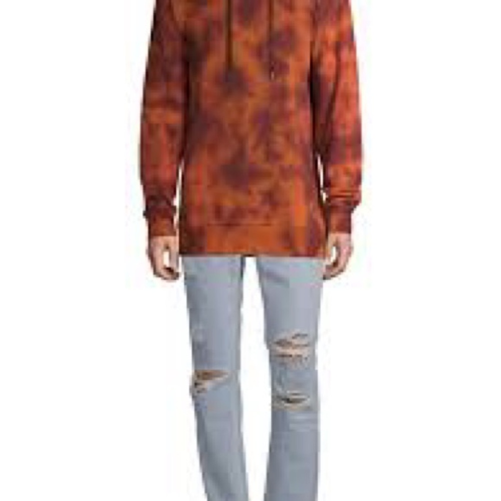 Men's Tie-Dye Hoodie - Orange and Brown No boundaries - Picture 5 of 5